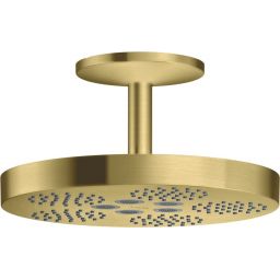 Axor One deszczownica 28,2 cm okrągła z ramieniem sufitowym mosiądz szczotkowany 48493950
