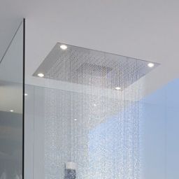 Axor Starck Shower Collection deszczownica sufitowa ShowerHeaven 97 cm z oświetleniem stal szlachetna 10623800