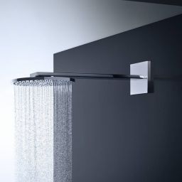 Axor ShowerSolutions deszczownica 25 cm okrągła z ramieniem czarny chrom szczotkowany 35284340