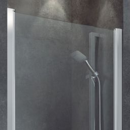 Besco Sinco drzwi prysznicowe 80 cm wnękowe chrom błyszczący/szkło przezroczyste DS-80