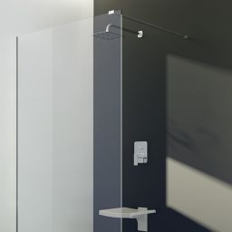 Besco Aveo Walk-In ścianka prysznicowa 110 cm chrom/szkło przezroczyste AV-110-195-C