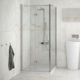 Besco Exo-CH ścianka prysznicowa 100 cm boczna chrom/szkło przezroczyste PCH-100-190C