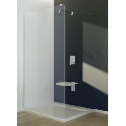 Besco Aveo Walk-in ścianka prysznicowa 90 cm chrom/szkło przezroczyste AV-90-195-C