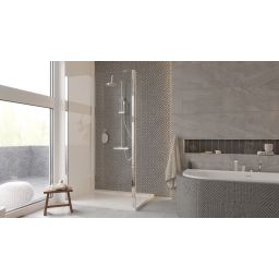 Besco Eco-N ścianka prysznicowa Walk-In 90 cm chrom/szkło przezroczyste EN-90-195C