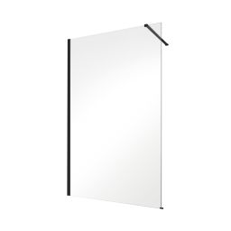 Besco Eco-N Black Walk-In ścianka prysznicowa 100 cm czarny mat/szkło przezroczyste ENB-100-195C