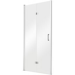 Besco Exo-H drzwi prysznicowe 80 cm składane chrom/szkło przezroczyste EH-80-190C