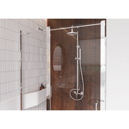 Besco Decco Illusion zestaw prysznicowy ścienny z deszczownicą chrom BP-DIN-CH