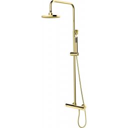 Besco Decco Illusion zestaw prysznicowy termostatyczny z deszczownicą złoty BP-DIT-ZL