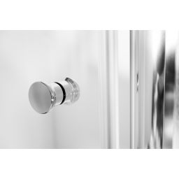 Besco Sinco Due drzwi prysznicowe 80 cm wnękowe chrom błyszczący/szkło przezroczyste DSD-80
