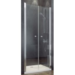 Besco Sinco Due drzwi prysznicowe 80 cm wnękowe chrom błyszczący/szkło przezroczyste DSD-80