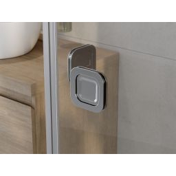 Besco Exo-H kabina prysznicowa 80x80 cm kwadratowa chrom połysk/szkło przezroczyste KEH-80-195