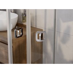 Besco Exo-H kabina prysznicowa 80x80 cm kwadratowa chrom połysk/szkło przezroczyste KEH-80-195