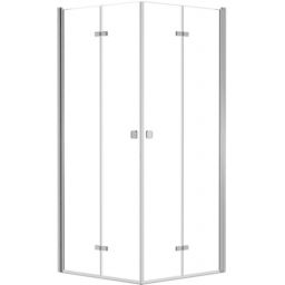 Besco Exo-H kabina prysznicowa 80x80 cm kwadratowa chrom połysk/szkło przezroczyste KEH-80-195