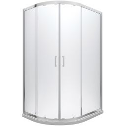 Besco Modern 190 kabina prysznicowa 120x90 cm półokrągła asymetryczna chrom połysk/szkło przezroczyste MA-129-190-C