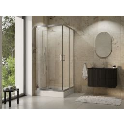 Besco Modern 190 kabina prysznicowa 80x80 cm kwadratowa chrom połysk/szkło przezroczyste MK-80-190-C