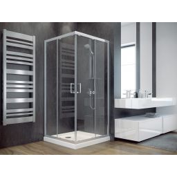 Besco Modern 190 kabina prysznicowa 80x80 cm kwadratowa chrom połysk/szkło przezroczyste MK-80-190-C