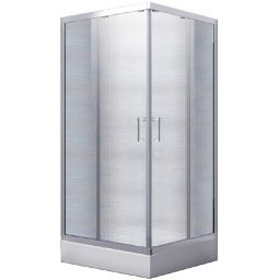 Besco Modern 165 kabina prysznicowa 80 cm kwadratowa chrom/szkło mrożone MK-80-165-M