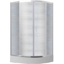 Besco Modern 165 kabina prysznicowa 80x80 cm półokrągła chrom/szkło mrożone MP-80-165-M