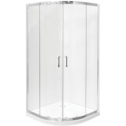 Besco Modern 190 kabina prysznicowa 80x80 cm półokrągła chrom połysk/szkło przezroczyste MP-80-190-C