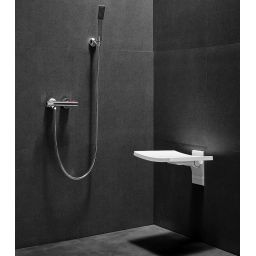 Besco Active siedzisko przysznicowe 32x37 cm uchylne białe SPA