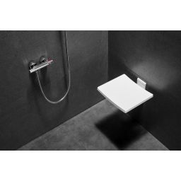 Besco Active siedzisko przysznicowe 32x37 cm uchylne białe SPA