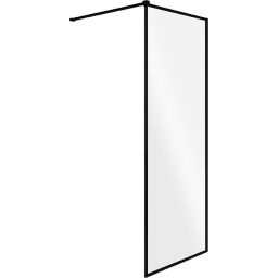Besco Toca Walk-In ścianka prysznicowa 90 cm czarny mat/szkło przezroczyste TCB-90-190C