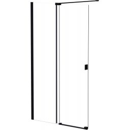 Besco Vayo Black Walk-In ścianka prysznicowa 100 cm czarny mat/szkło przezroczyste VYB-100-200C