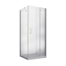 Besco Viva 195 kabina prysznicowa 80 cm kwadratowa prawa chrom/szkło przezroczyste VKP-80-195-C