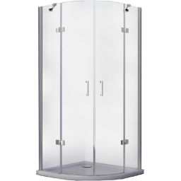Besco Viva 195 kabina prysznicowa 90 półokrągła chrom/szkło przezroczyste VP-90-195-C