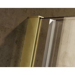 Besco Vayo Gold ścianka prysznicowa walk-in 130 cm złoty połysk/szkło przezroczyste VYG-130-200C