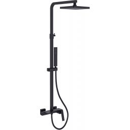 Besco Aspira zestaw prysznicowy ścienny czarny mat BP-AN-CZ