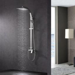 Blue Water Monaco zestaw prysznicowy ścienny z deszczownicą chrom MON-ZKPN.400C