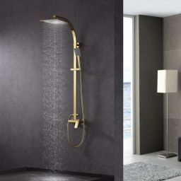 Blue Water Monaco zestaw prysznicowy ścienny z deszczownicą złoty MON-ZKPN.400ZŁOTY