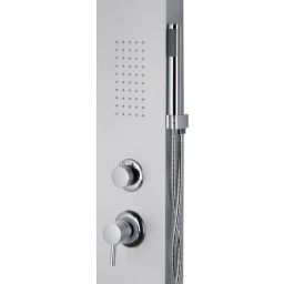 Corsan Alto panel prysznicowy ścienny z oświetleniem LED srebrny A-017MALTOSREBRNYLED