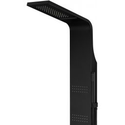 Corsan LED Kaskada panel prysznicowy ścienny z wylewką czarny A013AMWNEWLEDCZARNYWY