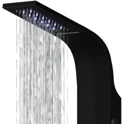 Corsan LED Kaskada panel prysznicowy ścienny termostatyczny czarny A014TBLLEDW