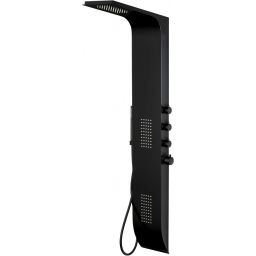 Corsan Duo panel prysznicowy ścienny termostatyczny czarny półmat A777TDUOBLACK/BLACKBL
