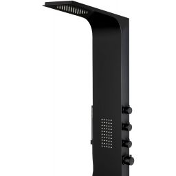 Corsan Duo panel prysznicowy ścienny termostatyczny czarny półmat A777TDUOBLACK/BLACKBL