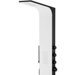 Corsan Duo panel prysznicowy ścienny termostatyczny biały półmat/czarny półmat A777TDUOWHITE/BLACKBL