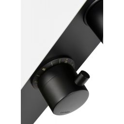 Corsan Duo panel prysznicowy ścienny termostatyczny biały półmat/czarny półmat A777TDUOWHITE/BLACKBL