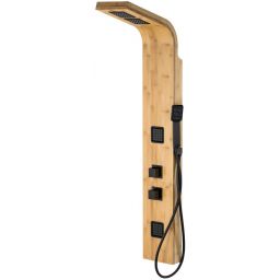 Corsan Bao panel prysznicowy ścienny drewno/czarny półmat B-022MBAOCZARNY