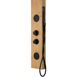 Corsan Bali panel prysznicowy ścienny drewno/czarny półmat B-231MBALICZARNY