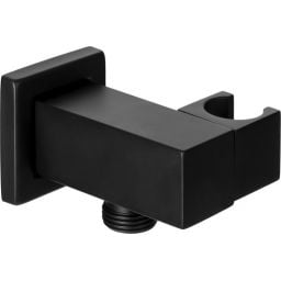 Corsan przyłącze kątowe z uchwytem czarny półmat CMU189BL
