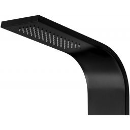 Corsan Samsara panel prysznicowy ścienny termostatyczny czarny szczotkowany S-003TSAMSARACZARNA