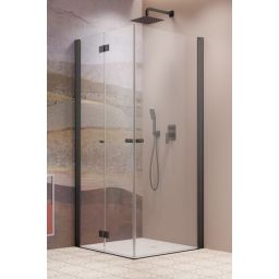 Radaway Nes 6 Brushed GunMetal KDD I drzwi prysznicowe 90 cm uchylne gunmetal szczotkowany/szkło przezroczyste 10015090-92-01R