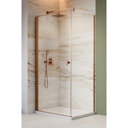 Radaway Nes Brushed Copper KDJ I drzwi prysznicowe 90 cm uchylne miedź szczotkowana/szkło przezroczyste 10022090-93-01L