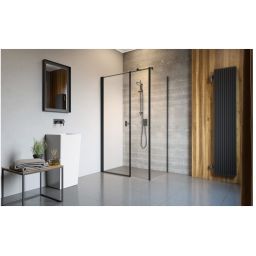 Radaway Nes Black KDS I drzwi prysznicowe 120 cm prawe czarny mat/szkło przezroczyste 10023120-54-01R