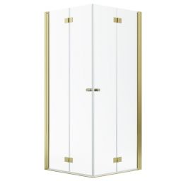 Radaway Nes Gold KDD-B kabina prysznicowa część lewa 80x80 cm kwadratowa złoty połysk/szkło przezroczyste 10024080-09-01L
