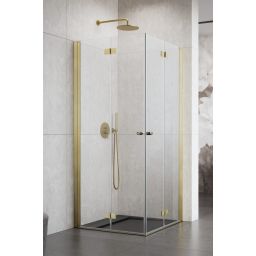 Radaway Nes Brushed Gold KDD B kabina prysznicowa 90x90 cm złoty szczotkowany/szkło przezroczyste 10024090-99-01L/10024090-99-01R