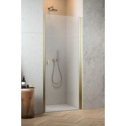 Radaway Nes 6 Brushed Gold DWJ I drzwi prysznicowe 90 cm prawe złoty szczotkowany/szkło przezroczyste 10026090-99-01R
